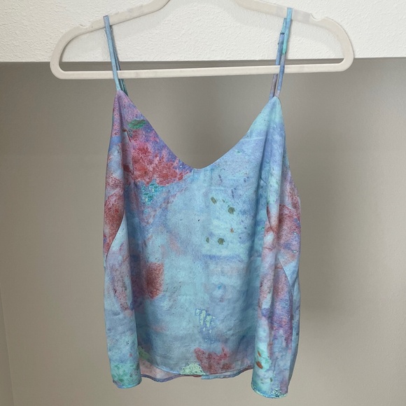 NWT Free People Blue Watercolor Tank (Size M) - Picture 3 of 6